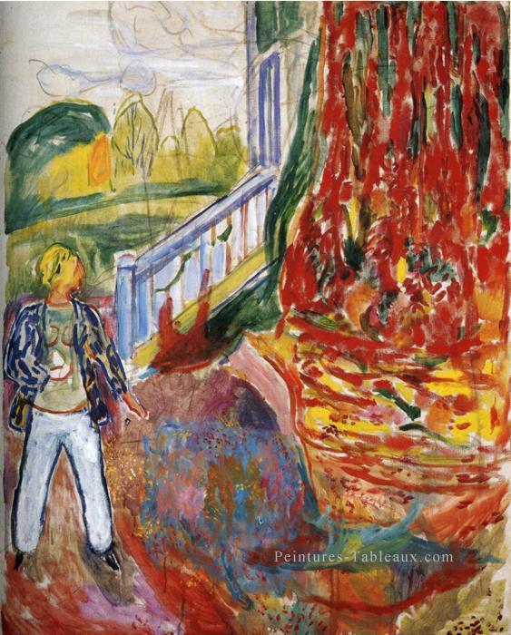 modèle devant la véranda 1942 Edvard Munch Peintures à l'huile
